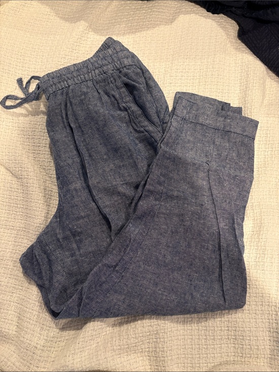 Old Navy Pants - Old Navy Blue Cropped Drawstring Jogger Pants
